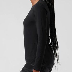 Athleta Cotton Blend Black Long Sleeve XXS